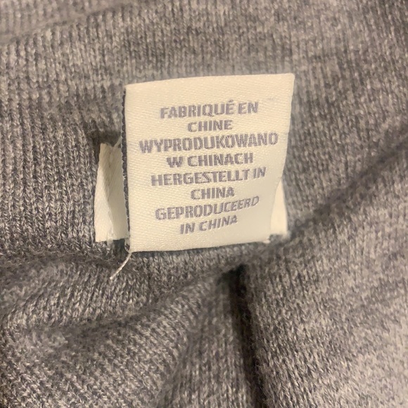 ANTHROPOLOGIE ASPEN HEATHER GRAY OVERSIZED SWEATER MOCK TURTLENECK WARM SZ L - Picture 6 of 12